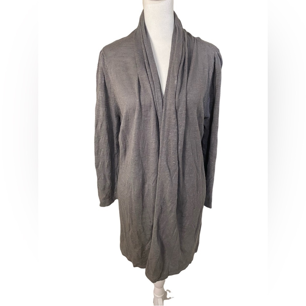 Anthropologie Gray Open Front Cardigan. Size L. Lightweight.